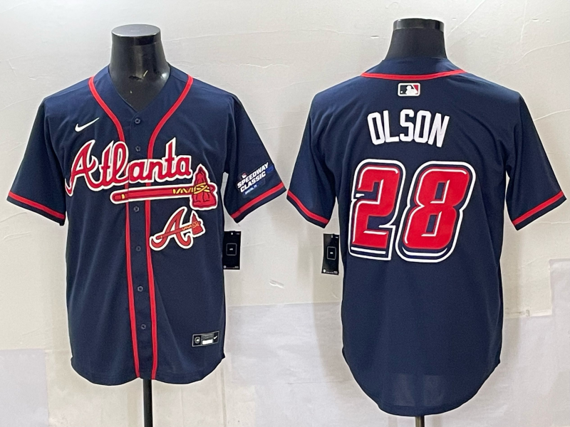 Men Atlanta Braves #28 Olson blue Nike 2025 MLB Jersey style 032